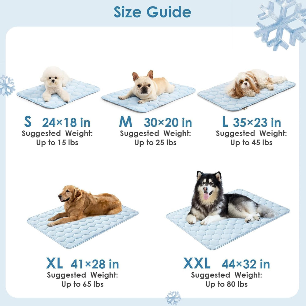 Dog Cooling Mat for Large Dogs,Washable Self Cooling Pet Pad with Non Slip Bo...