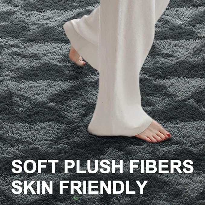 8x10 Ft Extra Large Shag Rugs for Bedroom Living Room for Men Boys, Tie Dyed