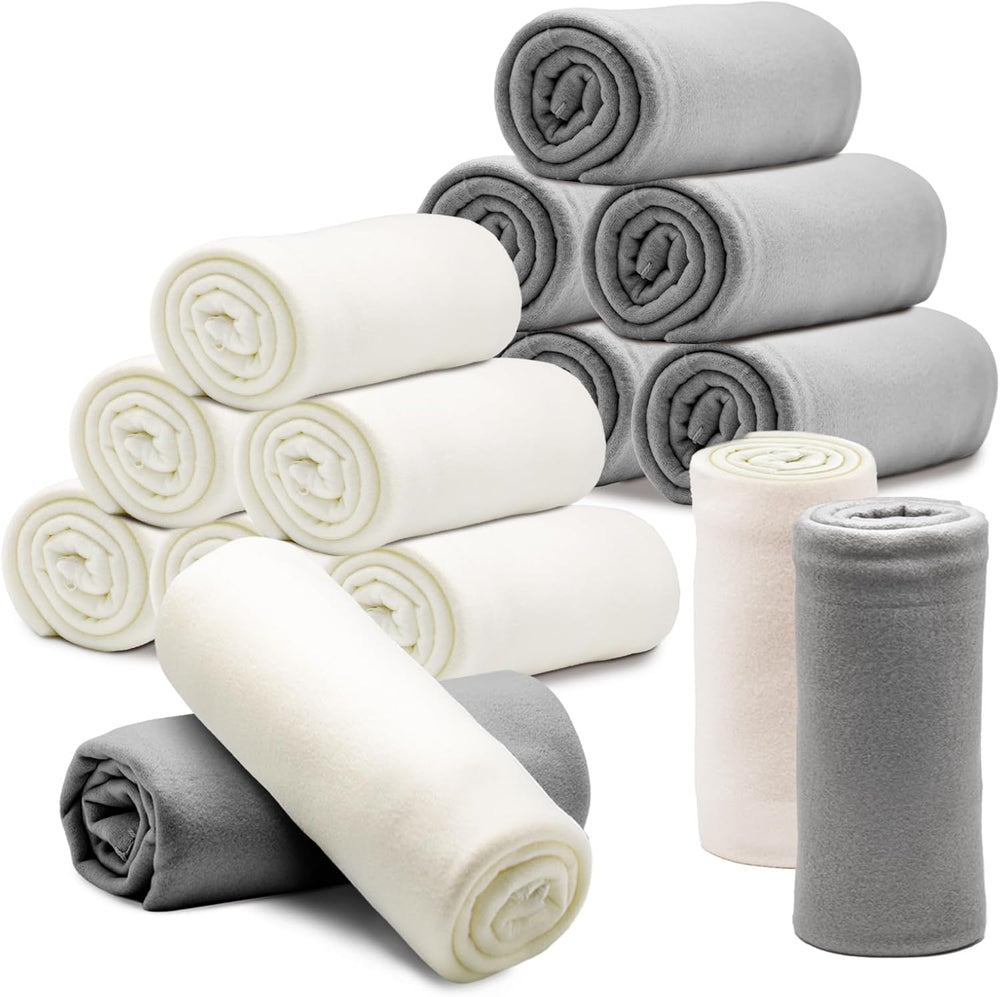12PCS Fleece Throw Blankets Bulk 60 x 50 in Soft Blankets Fabric Warm Lightwe...