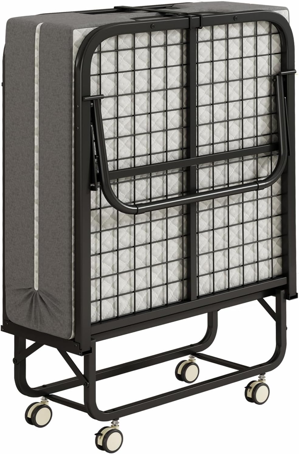 Folding Bed with Mattress for Adults, 75" x 31"Portable Cot-Size Ro...