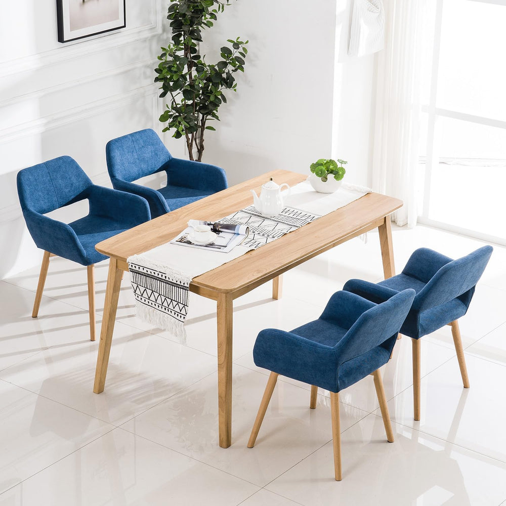 Mid Century Modern Dining Chairs Set of 4 & 2 & 6 Comfy Accent Chair ...