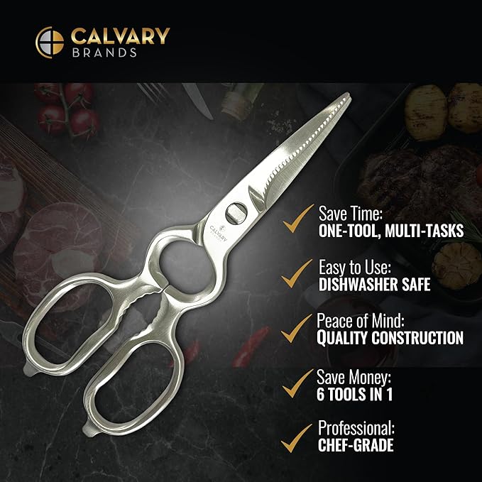 Kitchen Scissors for Food | Professional Chef Endorsed | Kitchen Shears Heavy