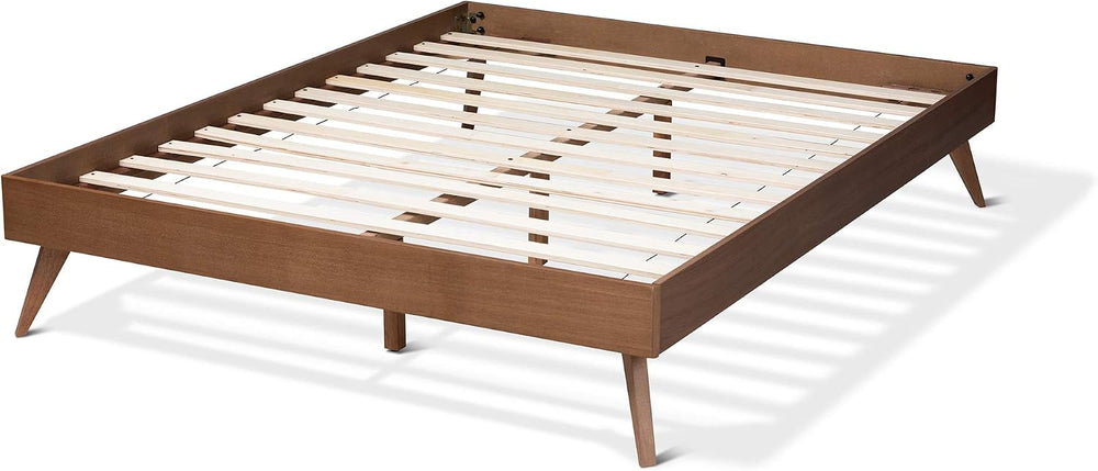 Baxton Studio Bed Frame, Double, Brown