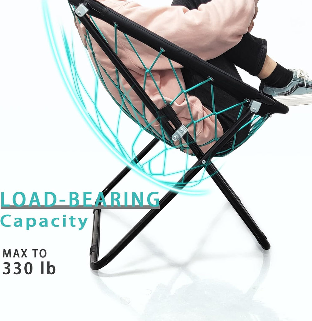 CampLand Bunjo Bungee Dish Chair - Versatile Folding Chair with Fun Bouncy De...