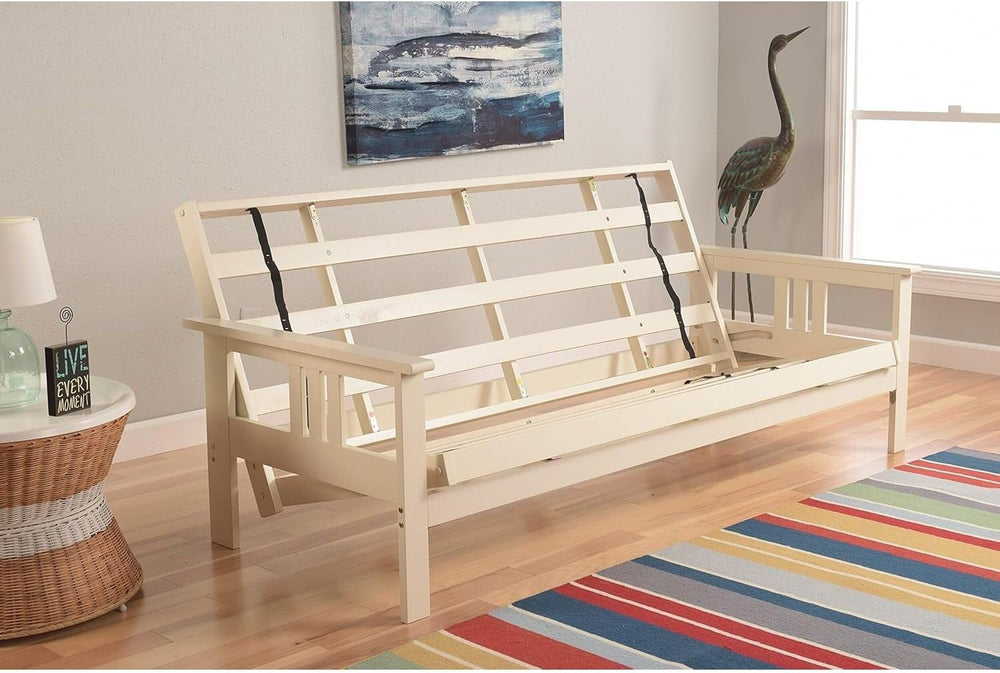 HomeStock Asian Allure Fusion Futon Wood Frame Classic Style with Mission Sty...
