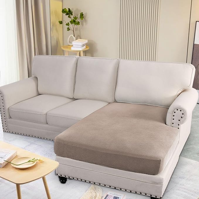 H.VERSAILTEX Super Stretch Individual Chaise Cover Sectional Couch Covers