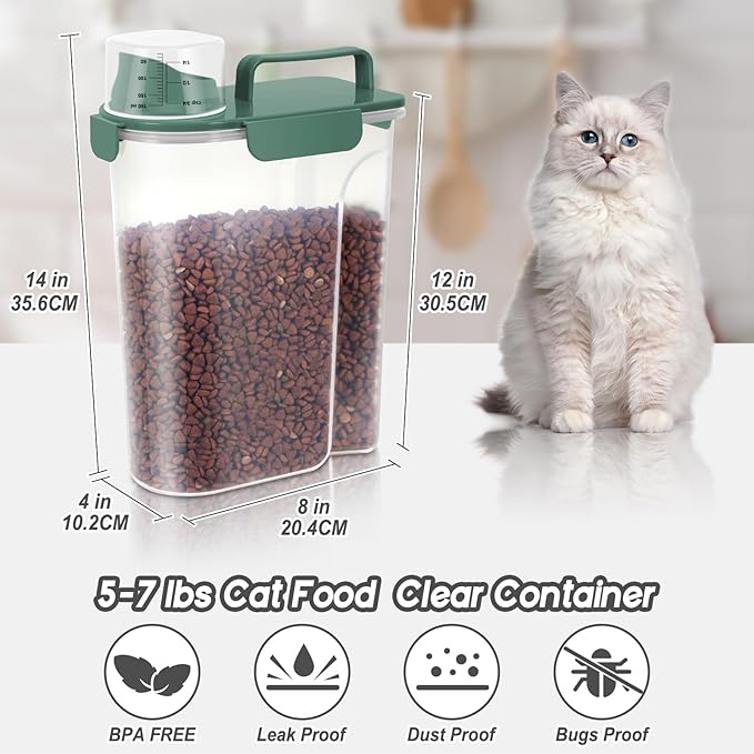 LEAWALK 5-7lbs Cat Dog Storage Container Portable