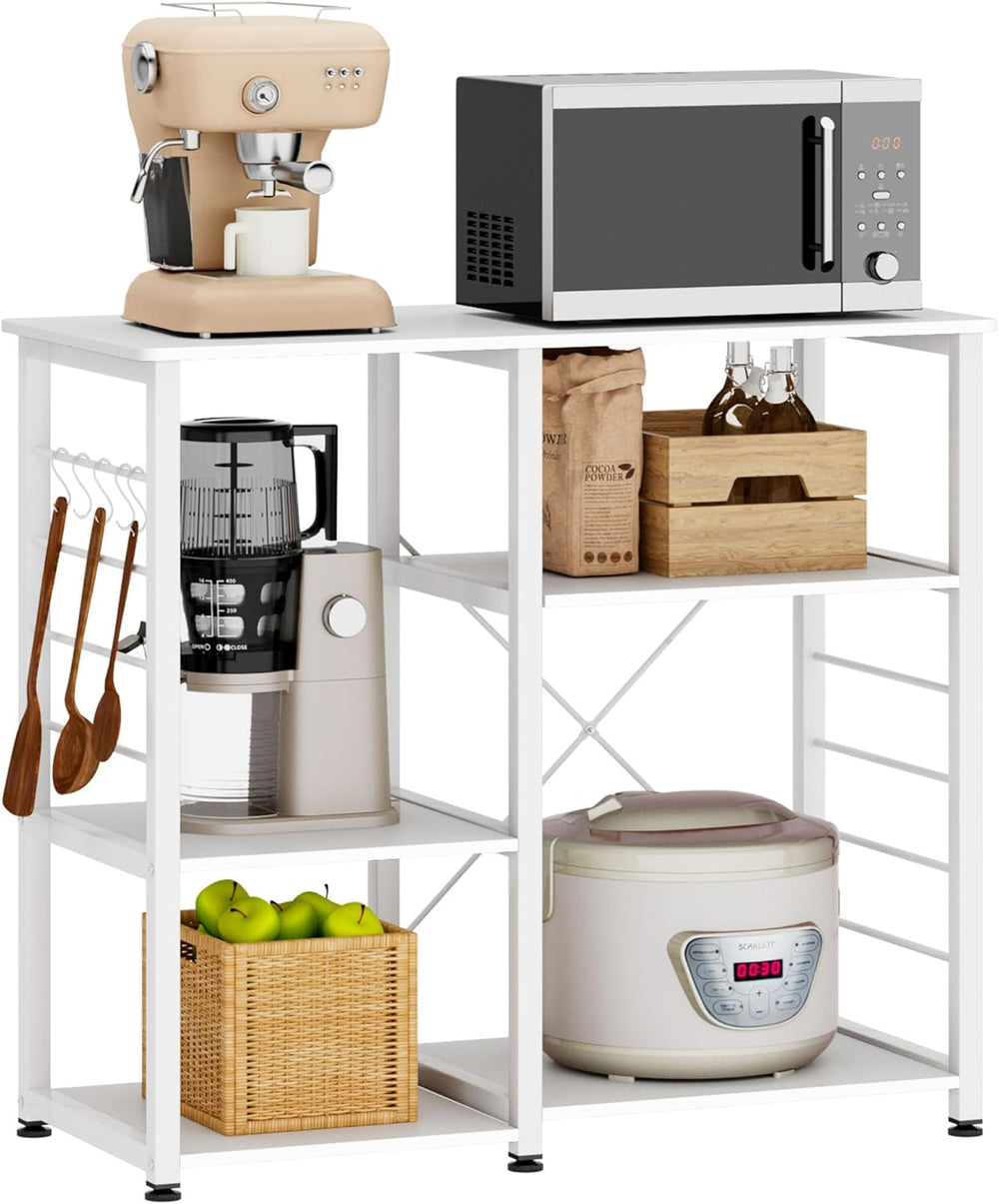 sogesfurniture Kitchen Baker's Rack, Utility Microwave Oven Stand 3-Tier ...