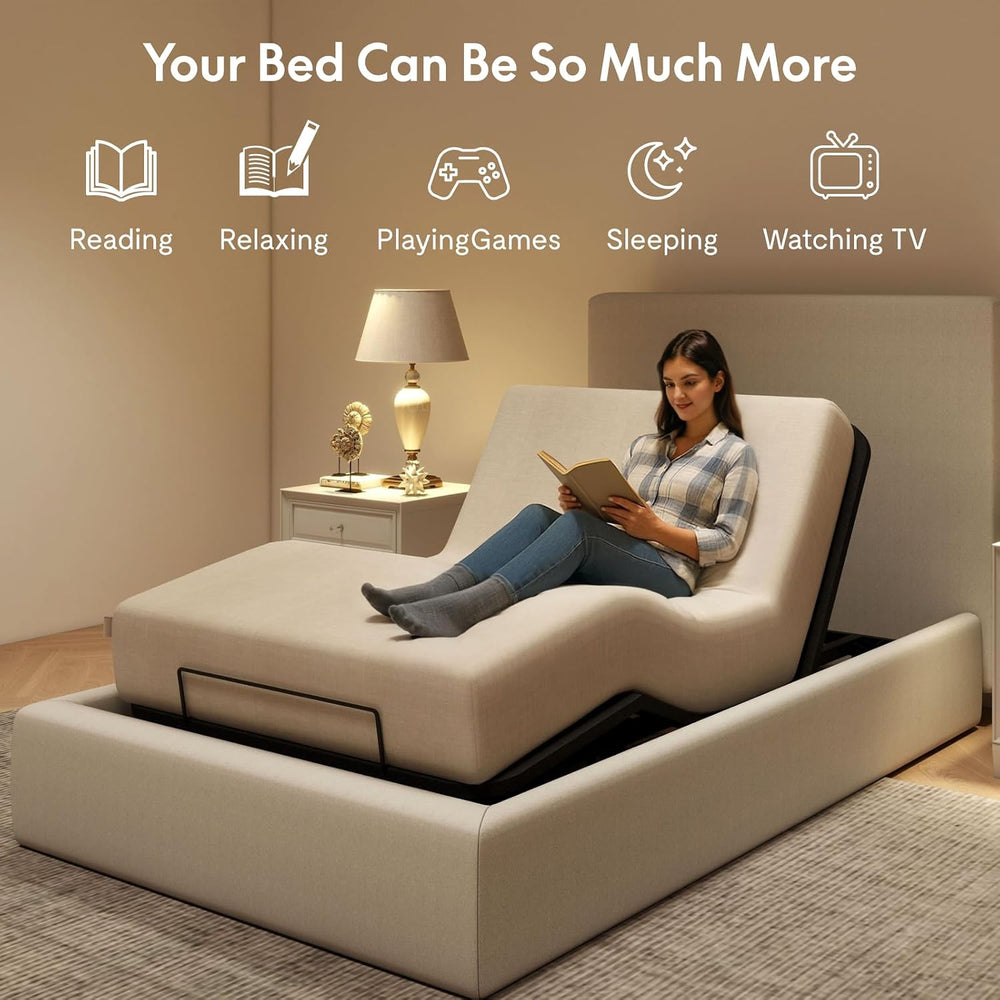 FLEXISPOT Twin XL Adjustable Bed Frame Base, Durable Motor & Easy Assembly