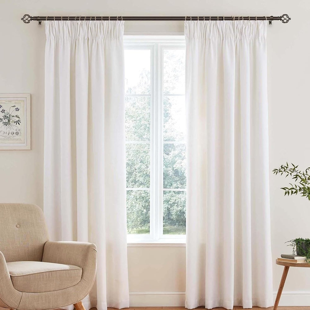 KAMANINA 2 Pack Curtain Rods 32 to 58 Inch, Adjustable Single Rod, Bronze