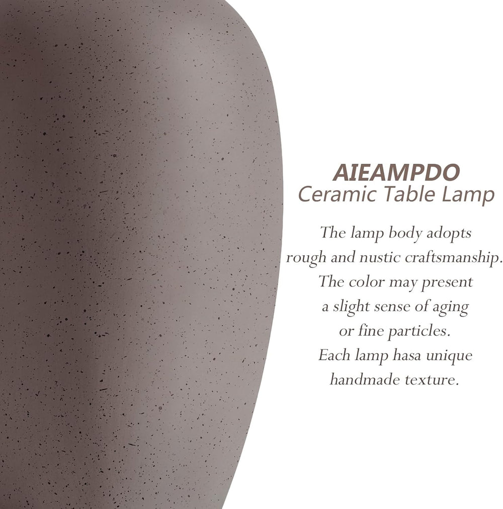 AIEAMPDO 21'' Set of 2 Farmhouse Ceramic Small Table Lamps for Living...