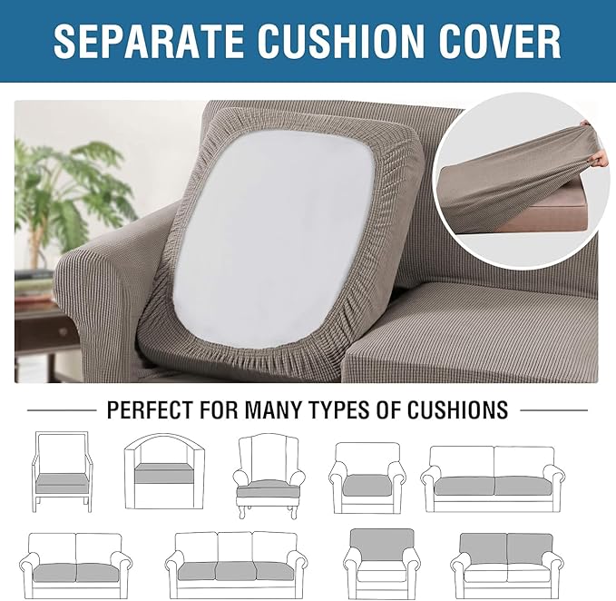 H.VERSAILTEX 4 Piece Stretch Sofa Covers
