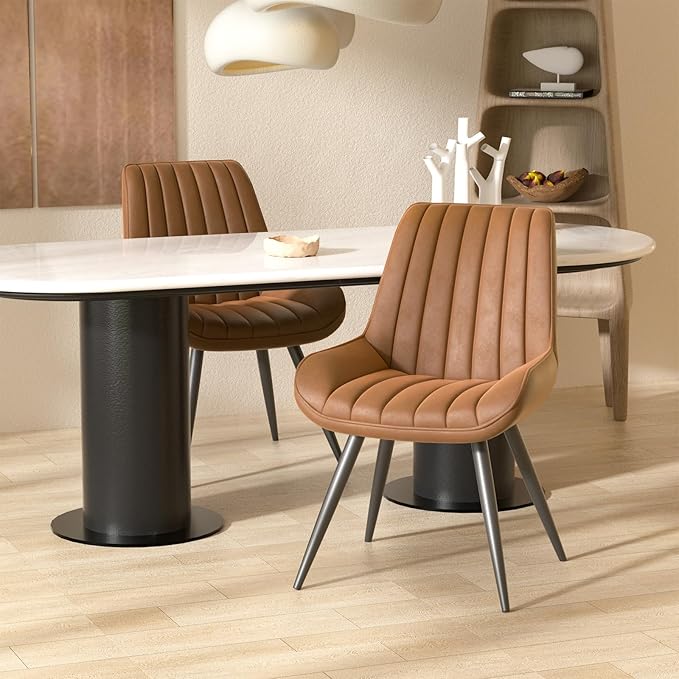 Nalupatio Modern Dining Chairs Set of 4, Comfy Dining Room Chairs with Thick ...