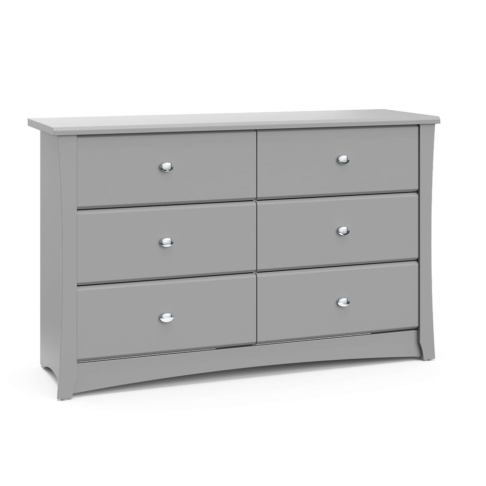 Storkcraft Crescent 6-Drawer Dresser, Pebble Gray
