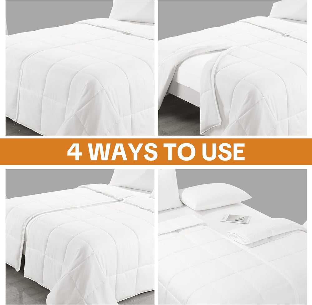 HOMBYS Split King Comforter Sets for Adjustable Bed, 3-Piece Bedding Set King...