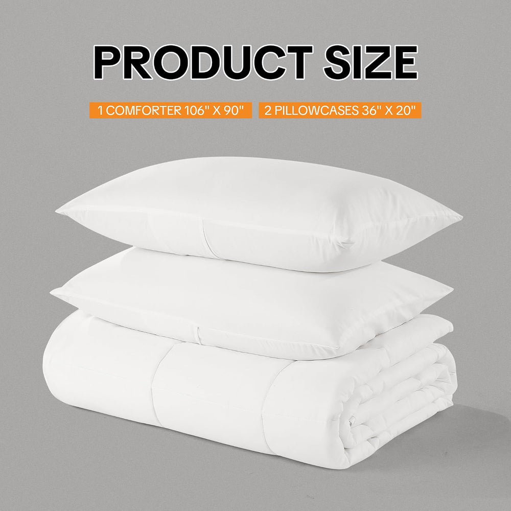 HOMBYS Split King Comforter Sets for Adjustable Bed, 3-Piece Bedding Set King...
