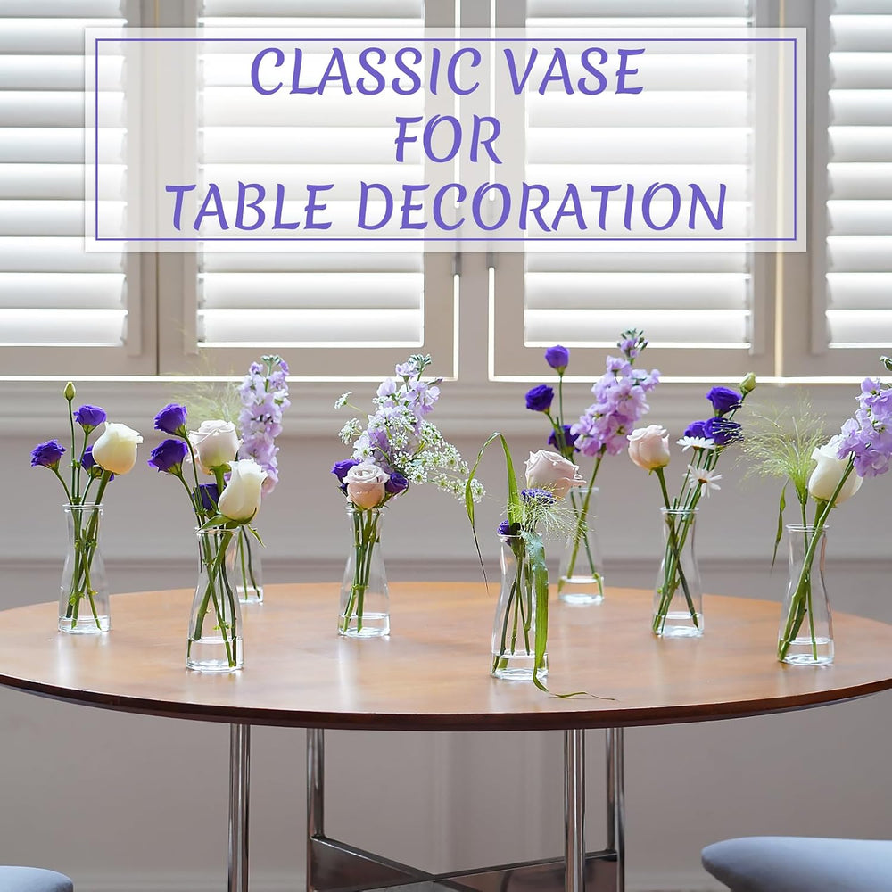 35 PCS Glass Bud Vases for Centerpieces, 5.5" Clear Small Flower Vases
