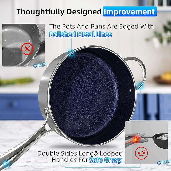 Deluxe DUXANO 14PC Healthy Pots and Pan