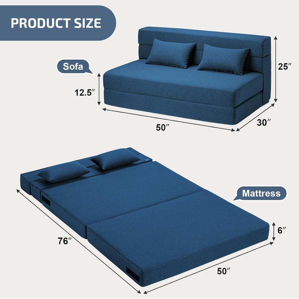 SUYOLS Folding Sofa Bed, 4 in 1 Foldable Mattress Sleeper Chair