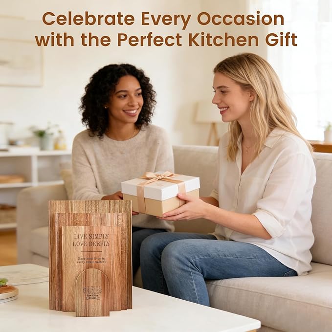 Book cutting board Set of 3, Acacia Wood Chopping Board