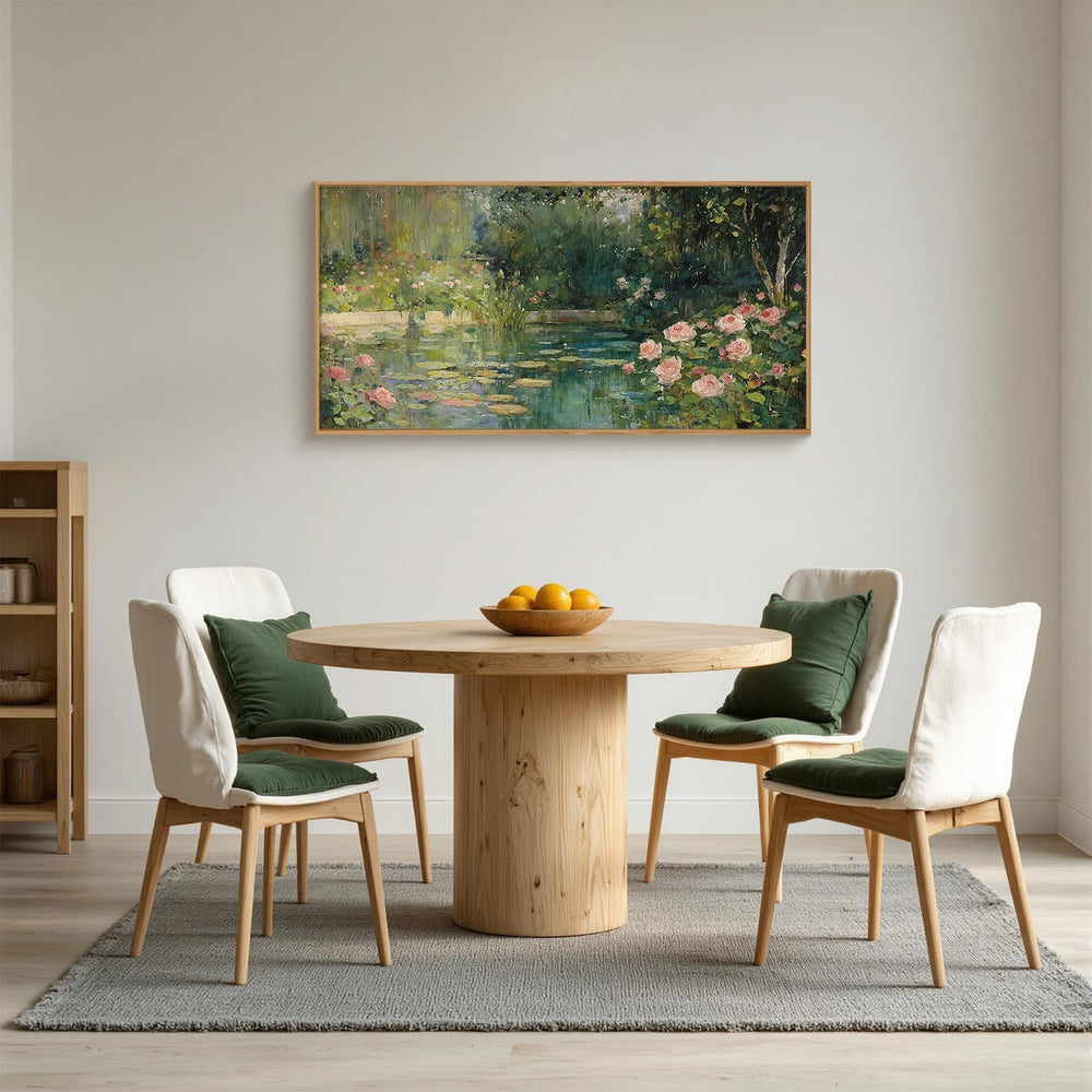 FWIEXA Monet Floral Framed Canvas Wall Art Set, Impressionist Botanical Garde...
