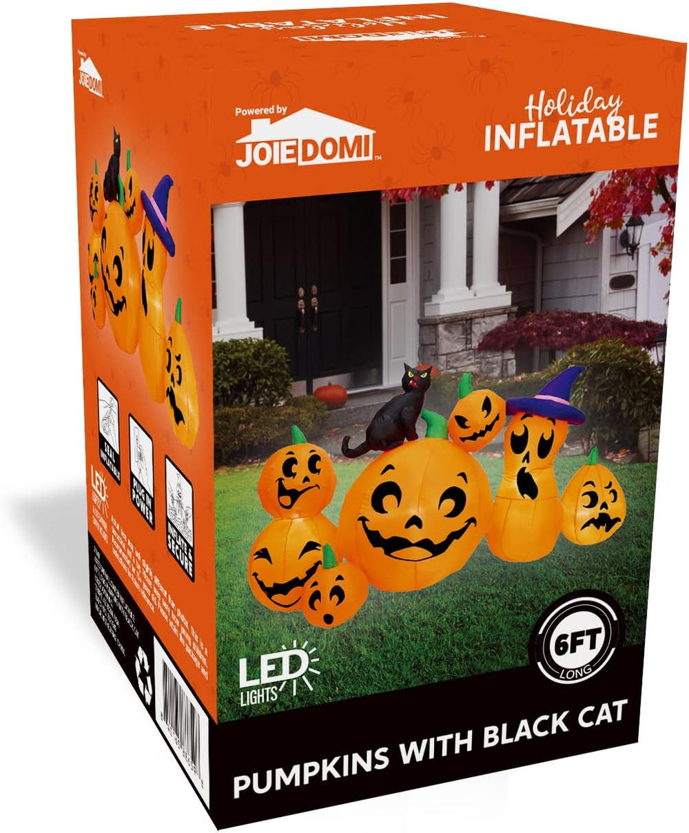 Joiedomi 6 FT Long Halloween Inflatable Outdoor Decorations, Pumpkin Blow Up ...
