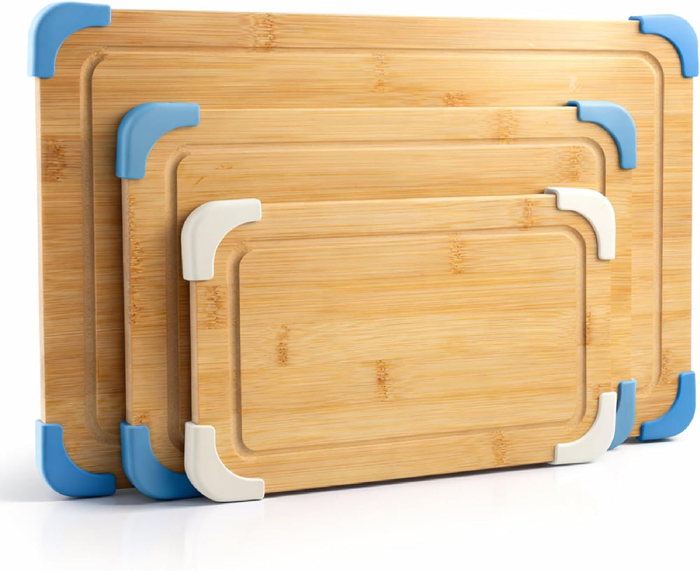 COOK WITH COLOR Non-Slip Cutting Board Set – Kitchen Essentials with Easy Grip