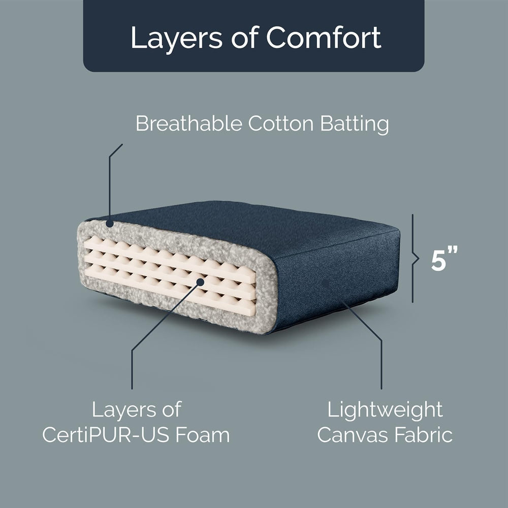 Loosh Home | 6" Full Size Futon Sofa Bed Foam Mattress - USA Made, Black...