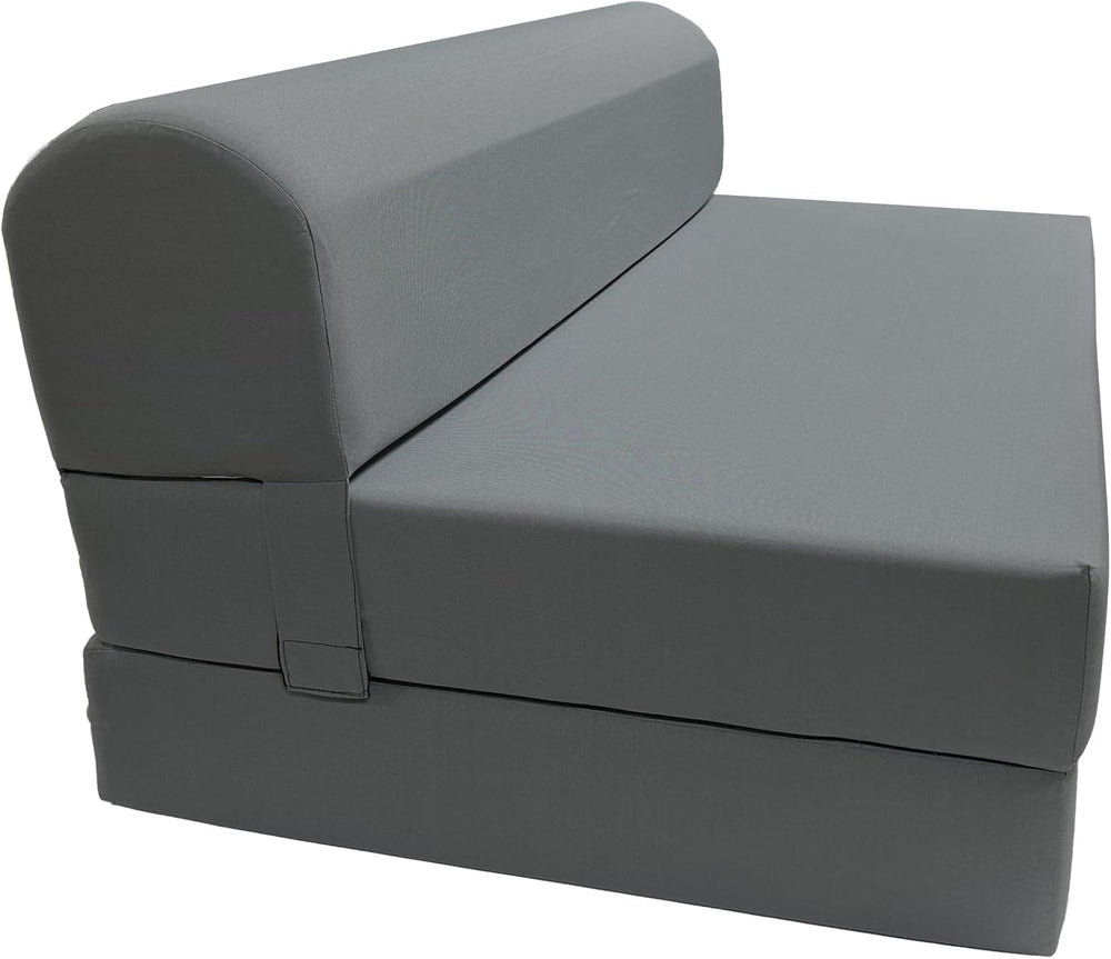 D&D Futon Furniture Gray Sleeper Chair Folding Beds, Convertible Studio S...