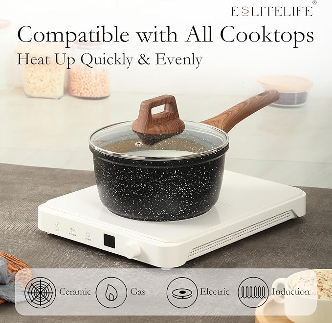 ESLITE LIFE Nonstick Cookware Sets, Compatible
