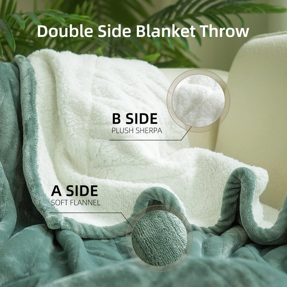 GOTCOZY Heated Blanket-Soft Plush Electric Blanket 50"X60"(Green)
