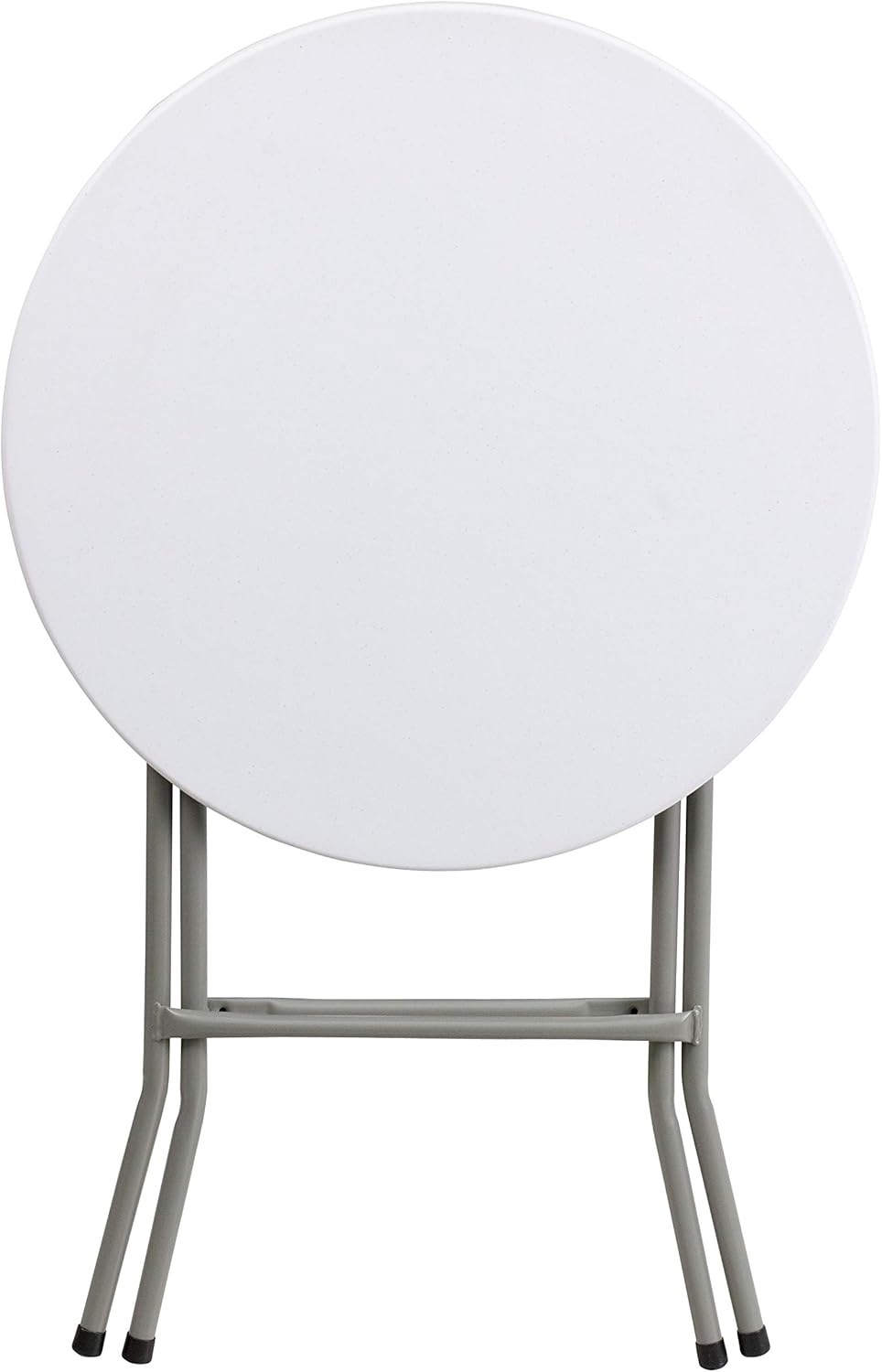 Flash Furniture 2-Foot Round Granite White Plastic Folding Table