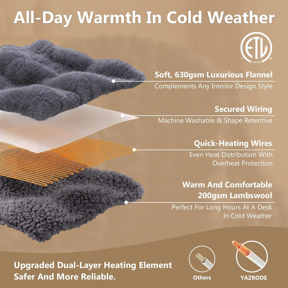 Heated Blanket Electric Throw, 10 Heat Settings 9Hour Auto Shut Off