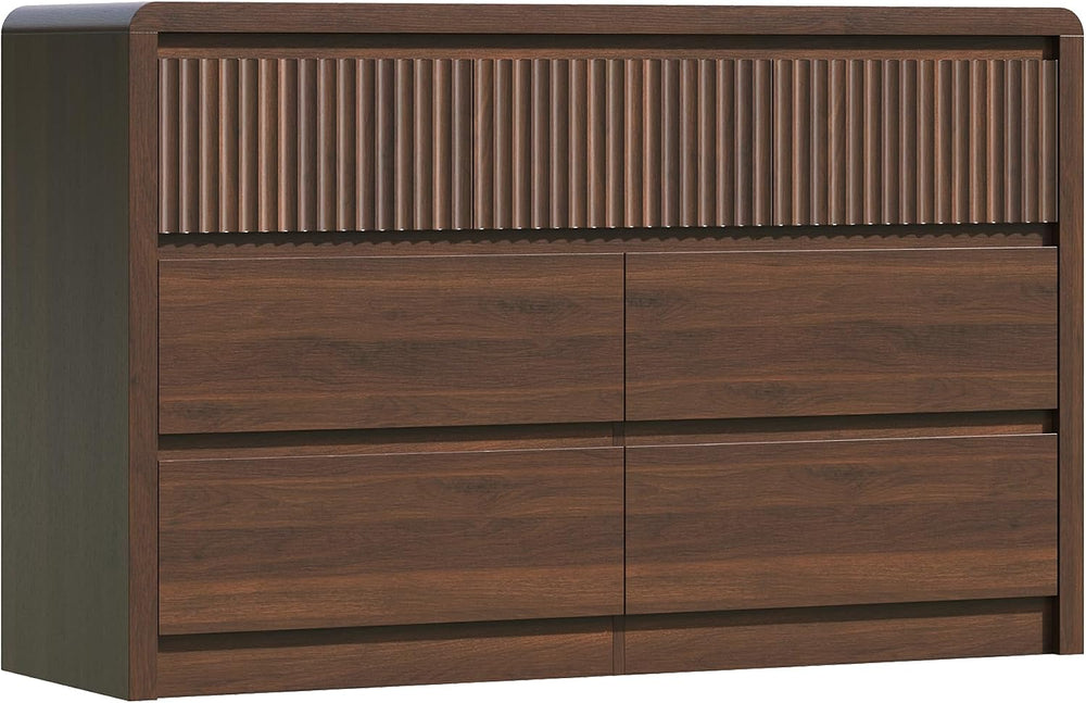Fluted 7 Drawer Dresser for Bedroom, 50โ Wide Dresser & Chest of Drawers ...