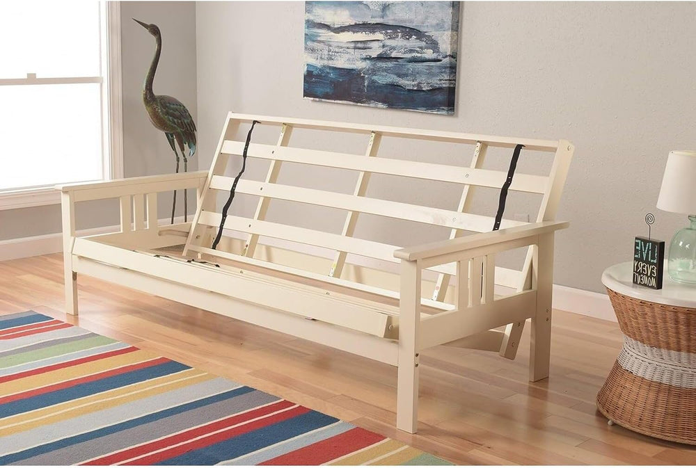 HomeStock Asian Allure Fusion Futon Wood Frame Classic Style with Mission Sty...