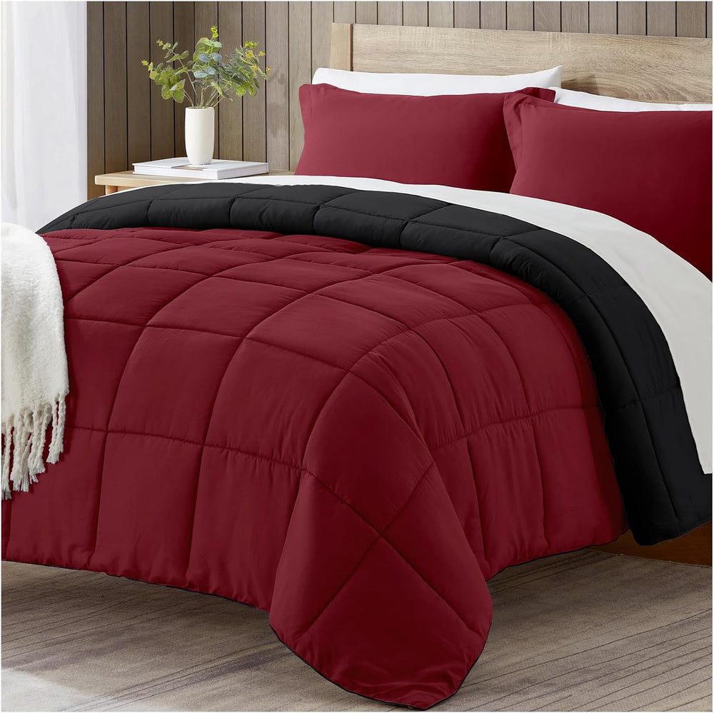 satisomnia Queen Size Comforter Set 3 Piece, Lightweight Bed Comforters
