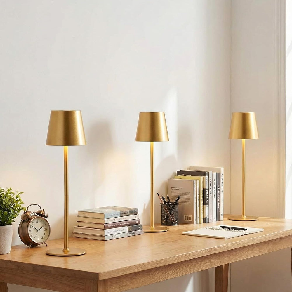12 Pack Cordless Table Lamp Portable Rechargeable Lamp, Gold