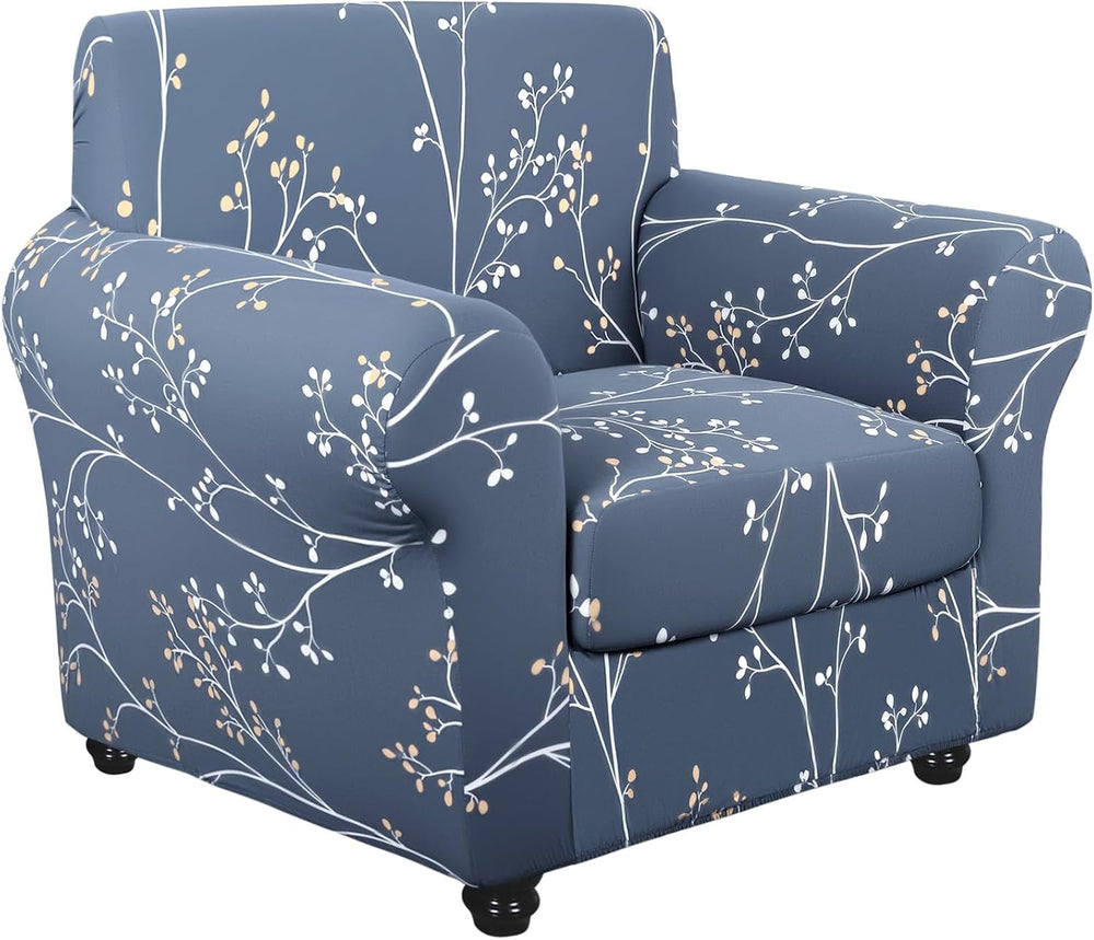 SearchI Stretch Sofa Cover Printed Couch Covers, Floral Pattern 2 Piece Armch...