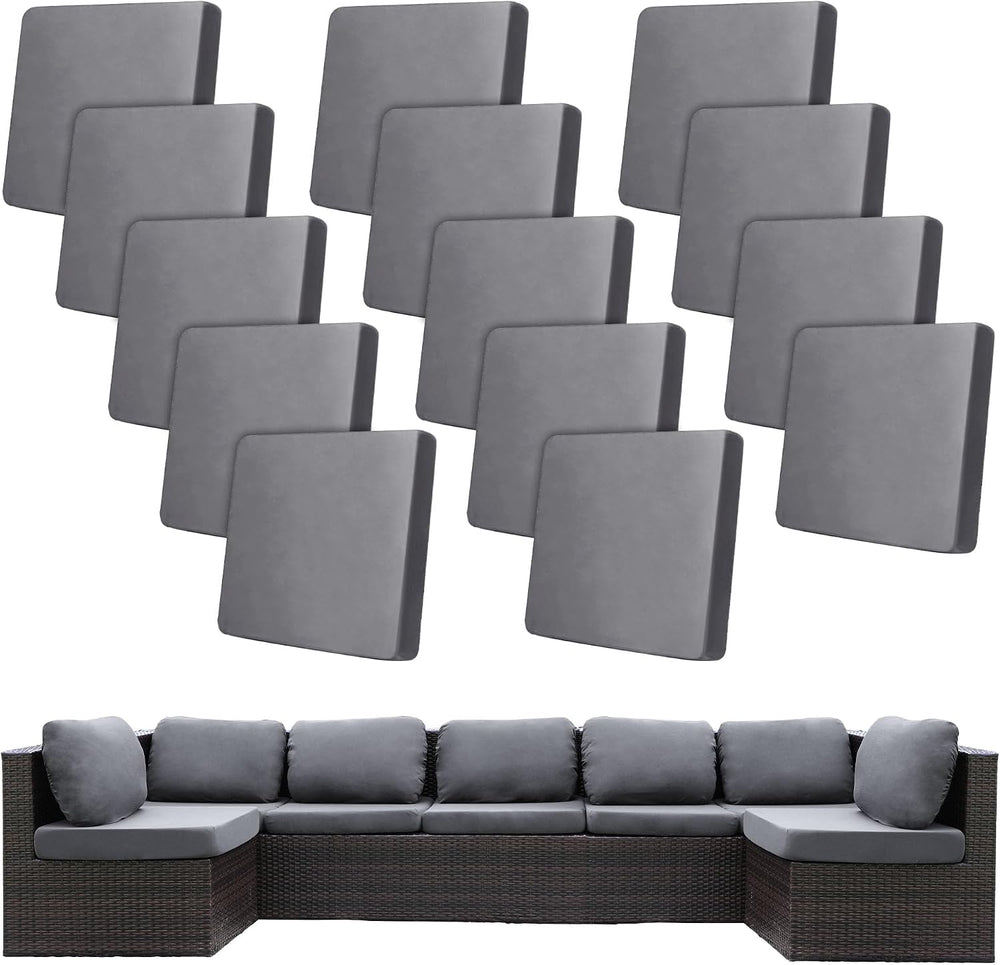 14Pcs Stretch Patio Cushion Covers, Outdoor Couch Covers Replacement, Outdoor