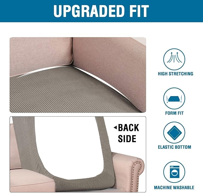 H.VERSAILTEX Super Stretch Individual Chaise Cover Sectional Couch Covers