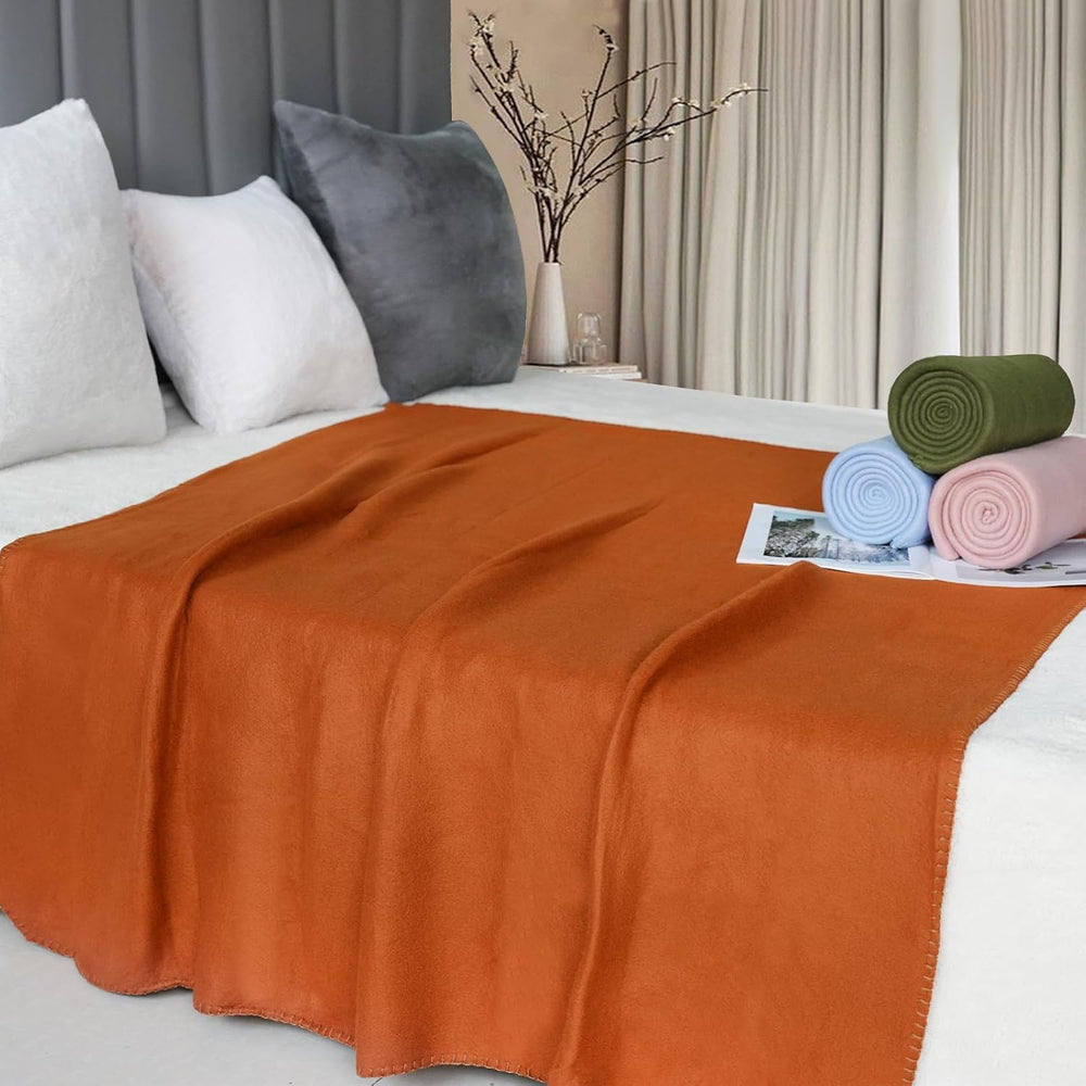 Fleece Throw Blankets Lightweight Warm Soft Cozy Pet-Friendly Bulk Fleece Thr...