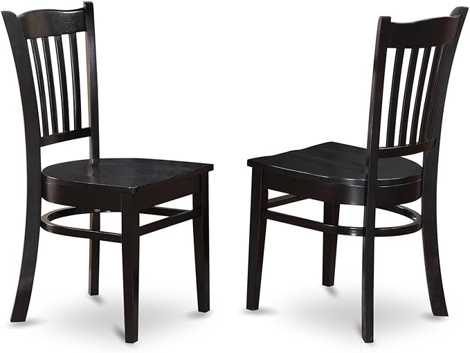 East West Furniture LGGR9-BLK-W 9 Piece Modern Dining Table Set Includes a Re...