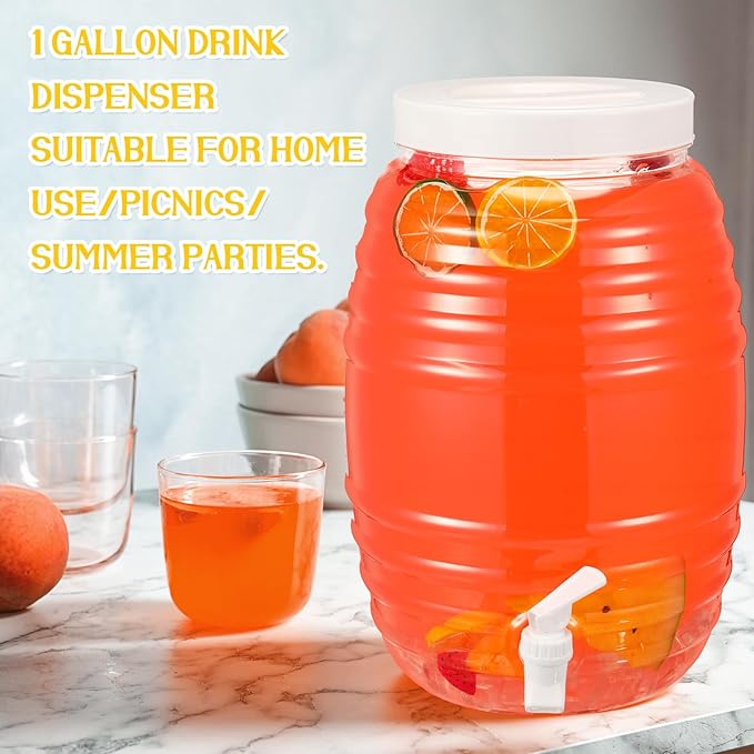 Honeydak 2 Pcs 2.7 Gallon Plastic Drink Dispenser