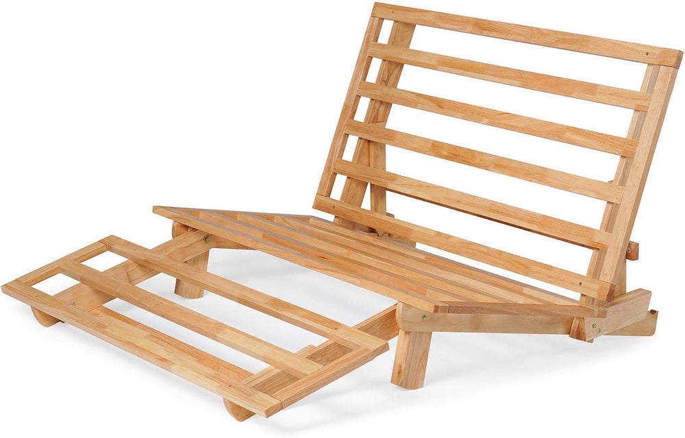 Nirvana FUTONS Queen Size Tri-Fold Wood Futon Sofa Bed Lounger Frame - (Space...