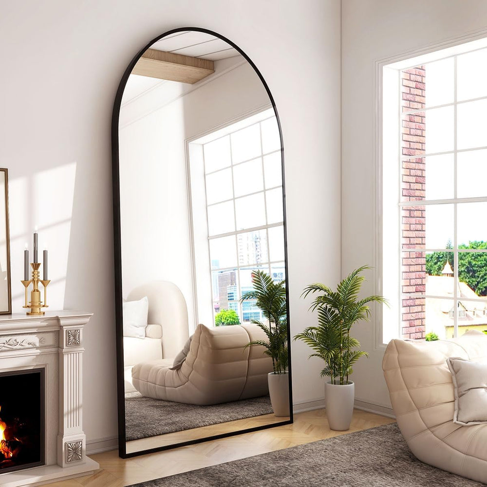 GLSLAND 76"x34" Arched Full Length Mirror Large Full Body Mirrors, ...