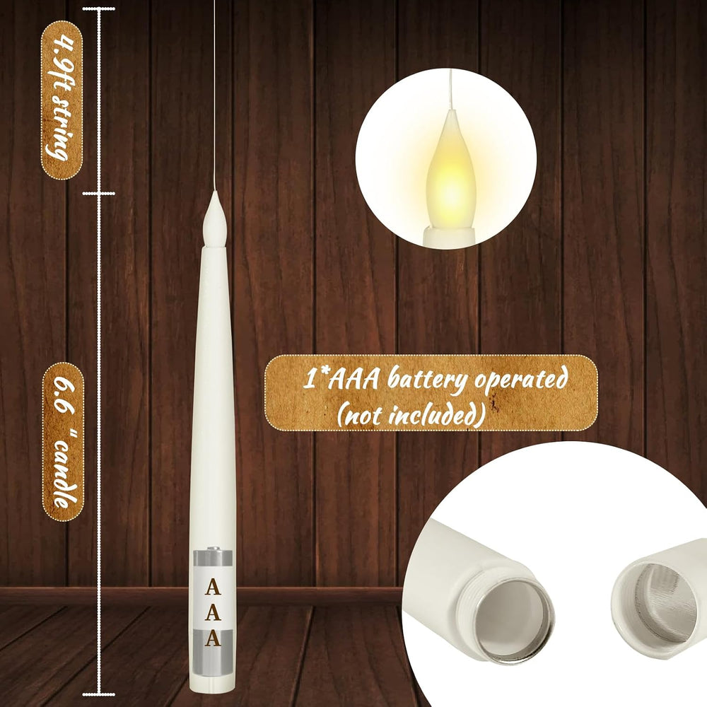 Boribim 20PCS Floating Candles with Wand, Magic Hanging Candles, Flickering W...