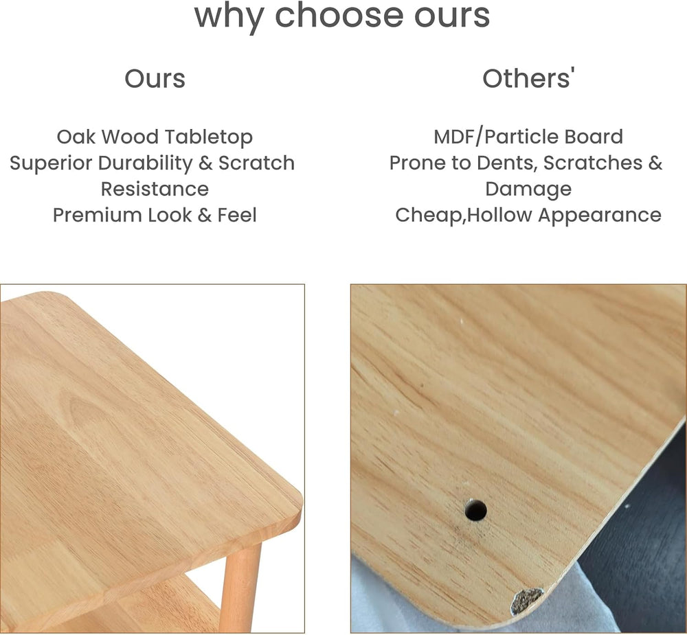 Solid Wood Side Table, Small End Table, Narrow Nightstand Bedside Table