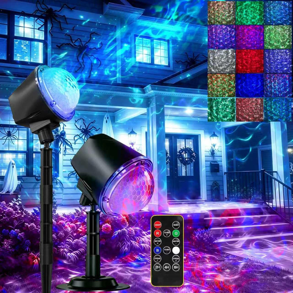Christmas Ocean Wave Projector Light Outdoor,Halloween Water Effect Lamp