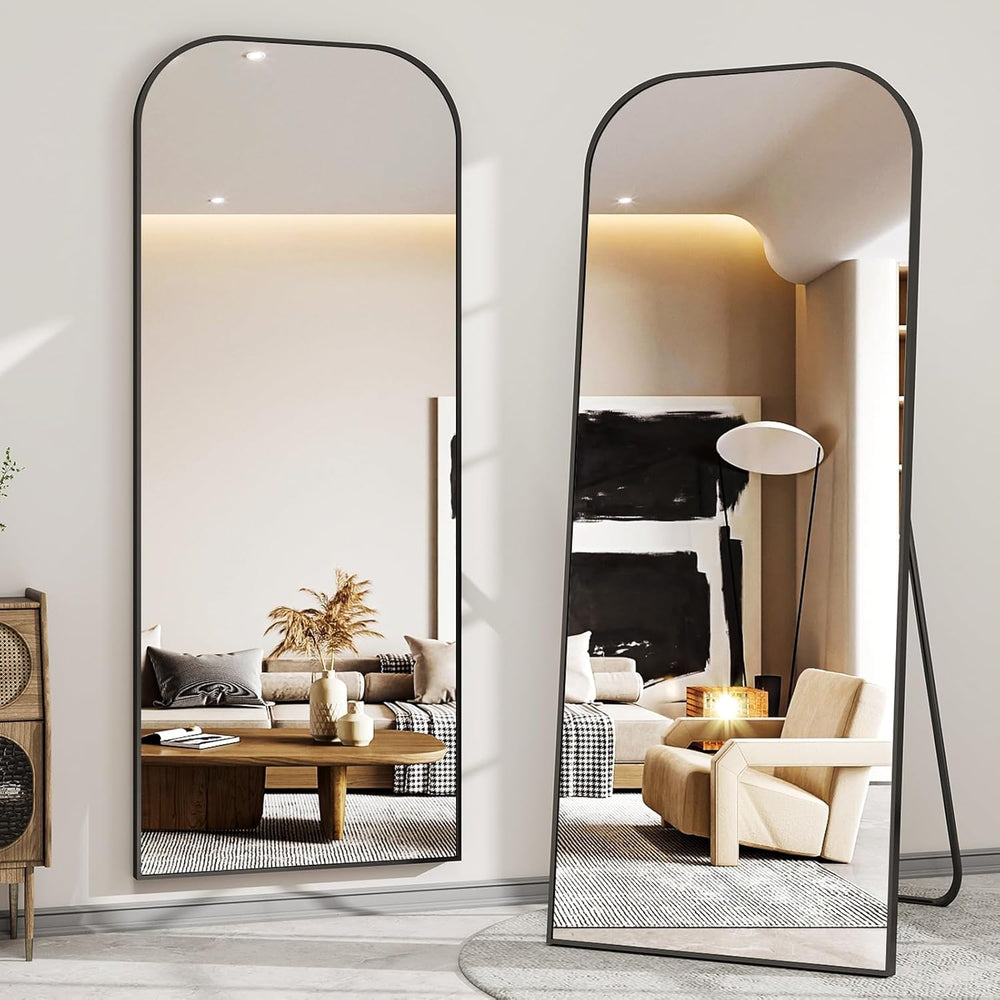 56x21 Inch Full Length Mirror - Large Floor Standing & Wall Mountable Ful...