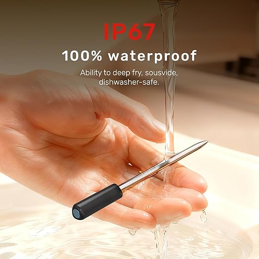 WiFi Wireless Bluetooth Meat Thermometer Digital, Smart AI Powered Cooking